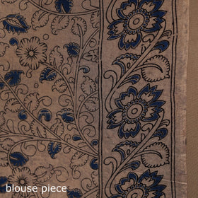 Pink - printed cotton kalamkari saree 04 - handcrafted