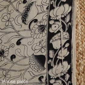 Printed cotton kalamkari saree 14 - handcrafted