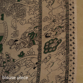 Printed cotton kalamkari saree 28 - handcrafted