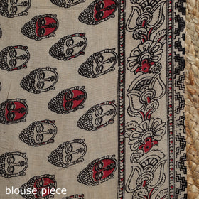 Printed cotton kalamkari saree 30 - handcrafted