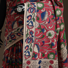 Printed cotton kalamkari saree 31 - handcrafted