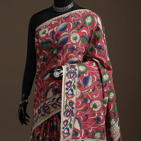 Printed cotton kalamkari saree 31 - handcrafted