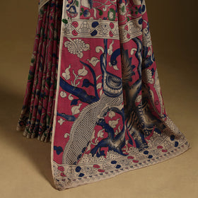 Printed cotton kalamkari saree 32 - handcrafted