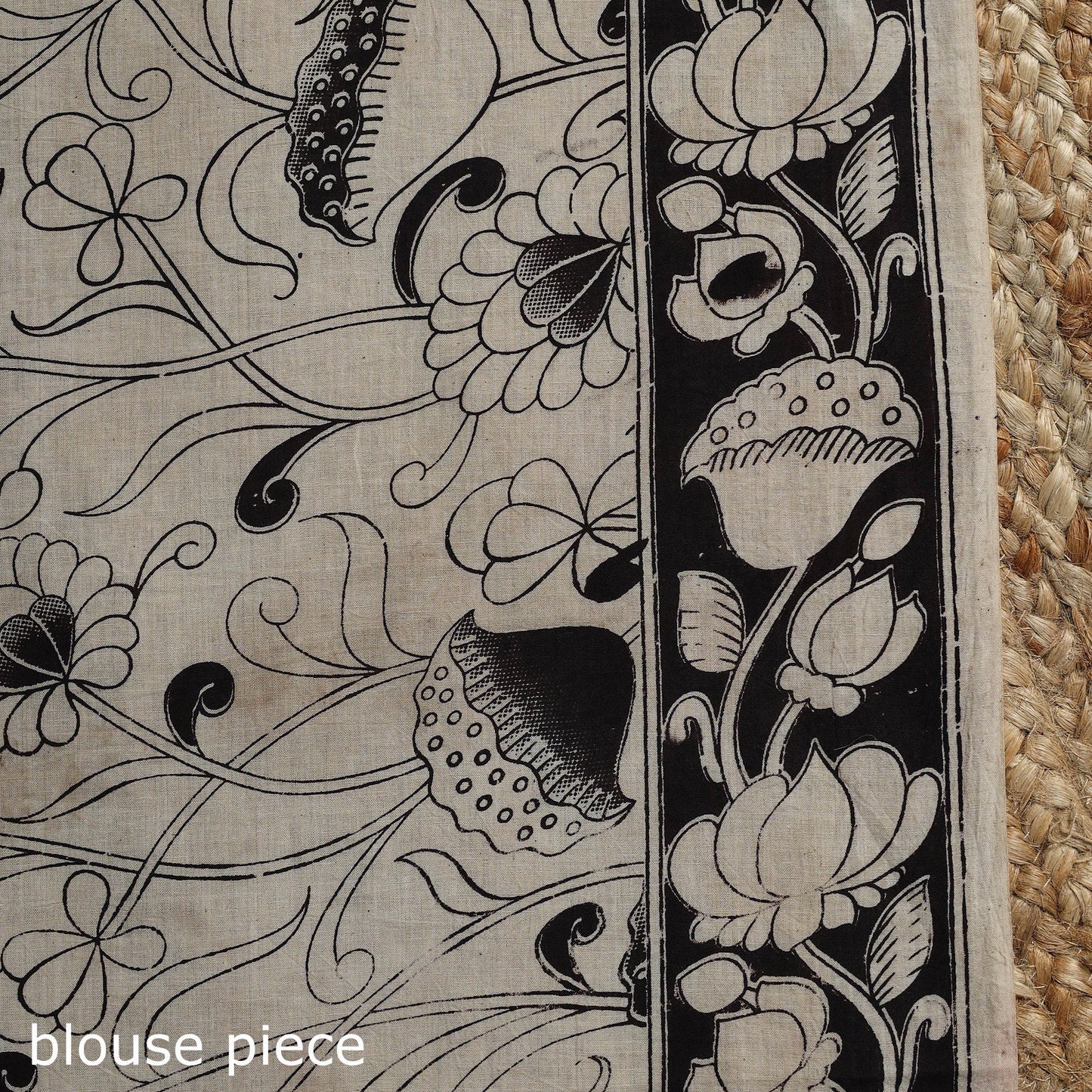 Printed cotton kalamkari saree 37 - handcrafted