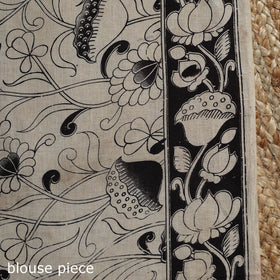 Printed cotton kalamkari saree 37 - handcrafted