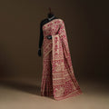 Pink - printed cotton nellore kalamkari saree 08