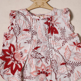 Pink - pure cotton baby girls floral top & shorts (6-12