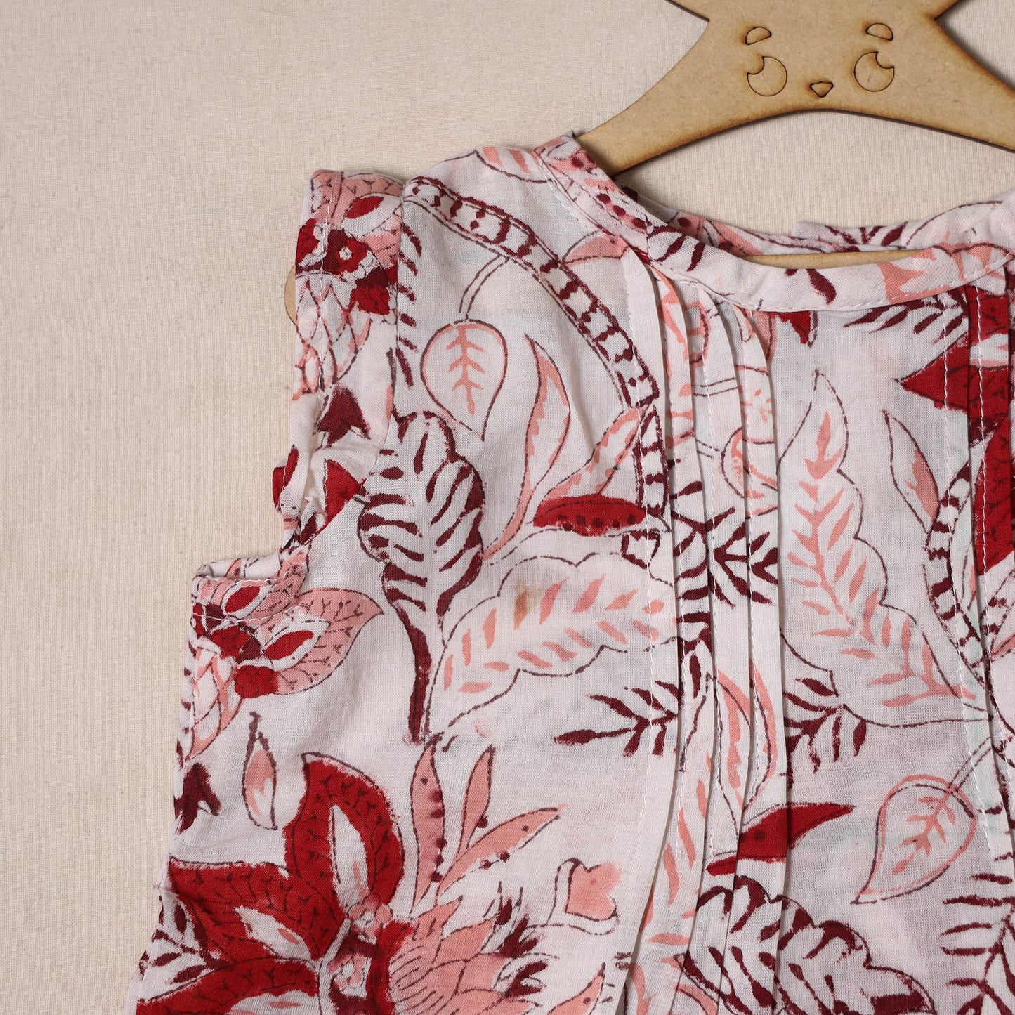 Pink - pure cotton baby girls floral top & shorts (6-12