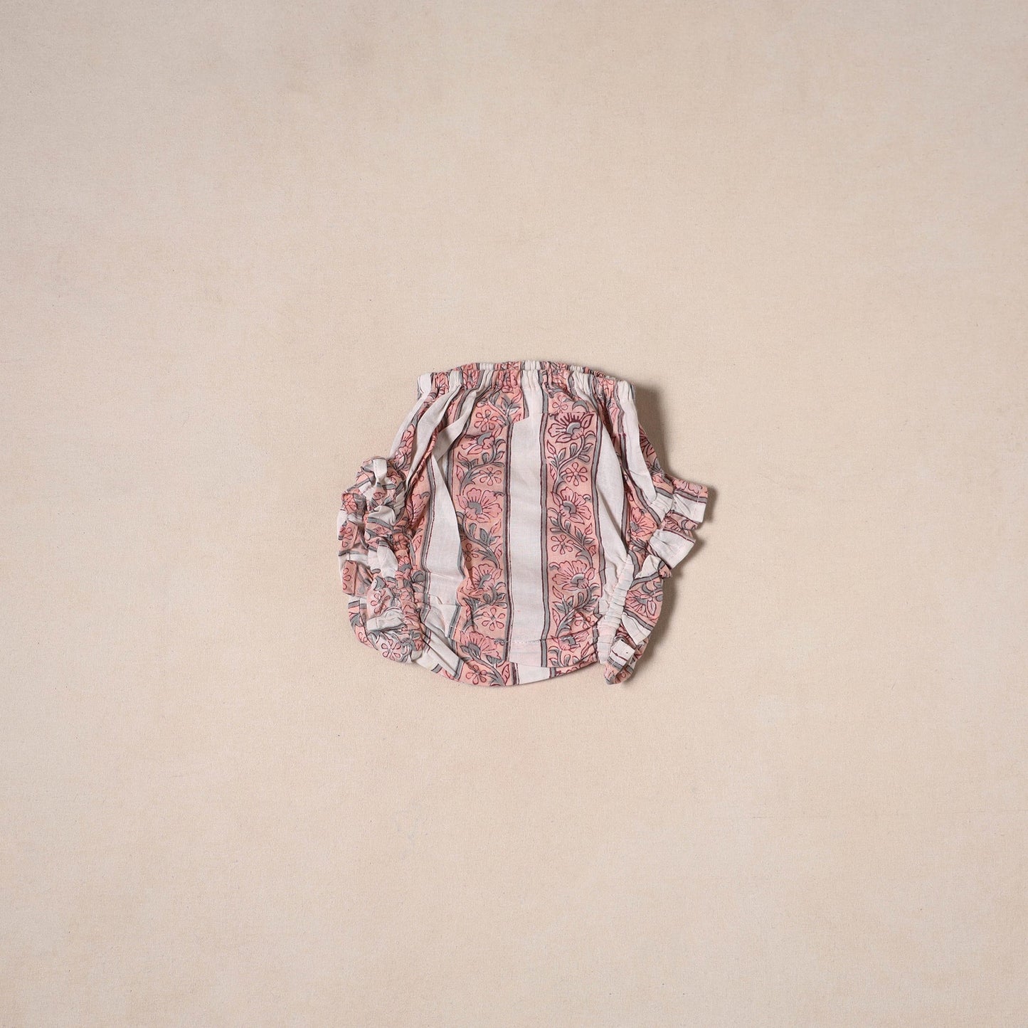 Pink - pure cotton baby girls floral top & shorts (6-12