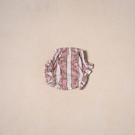 Pink - pure cotton baby girls floral top & shorts (6-12