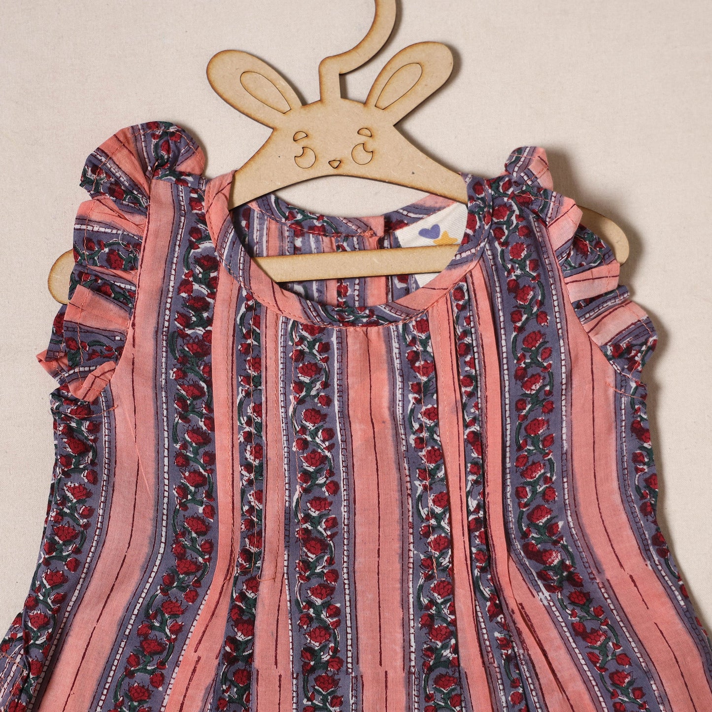 Pink - pure cotton baby girls floral top & shorts (6-12