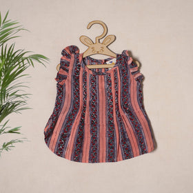 Pink - pure cotton baby girls floral top & shorts (6-12