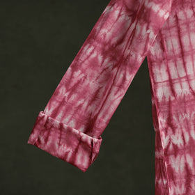 Pink - pure cotton full sleeve tie-dye men shibori shirt 24