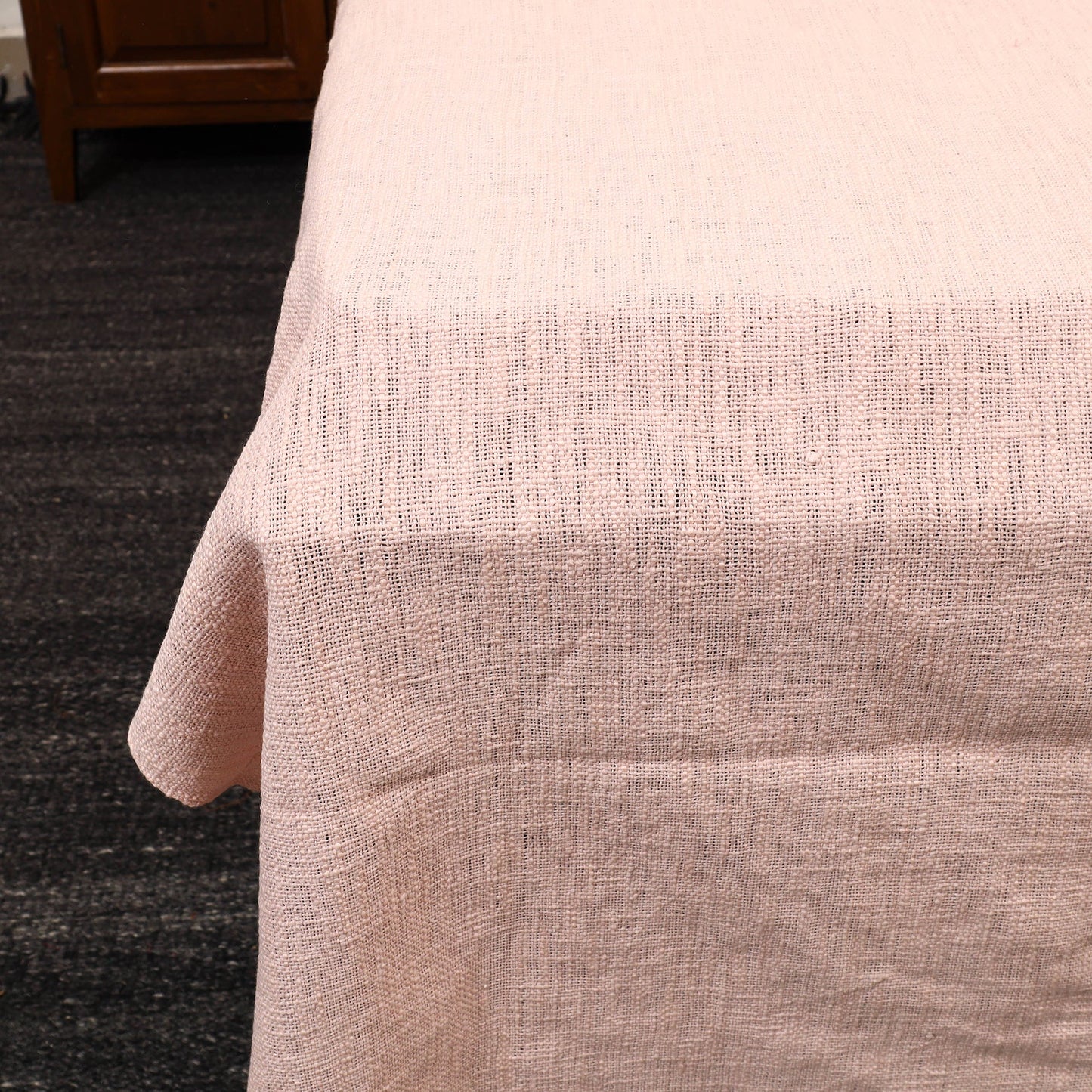 Pink - pure handloom cotton double bed cover from bijnor 09