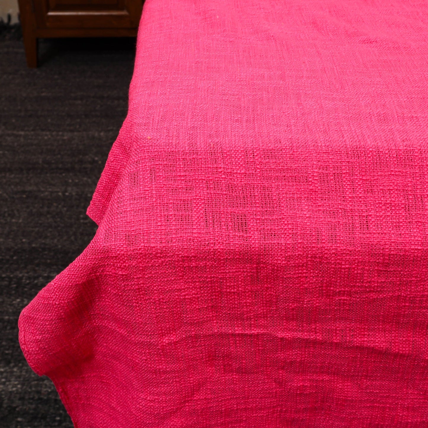 Pink - pure handloom cotton double bed cover from bijnor 15