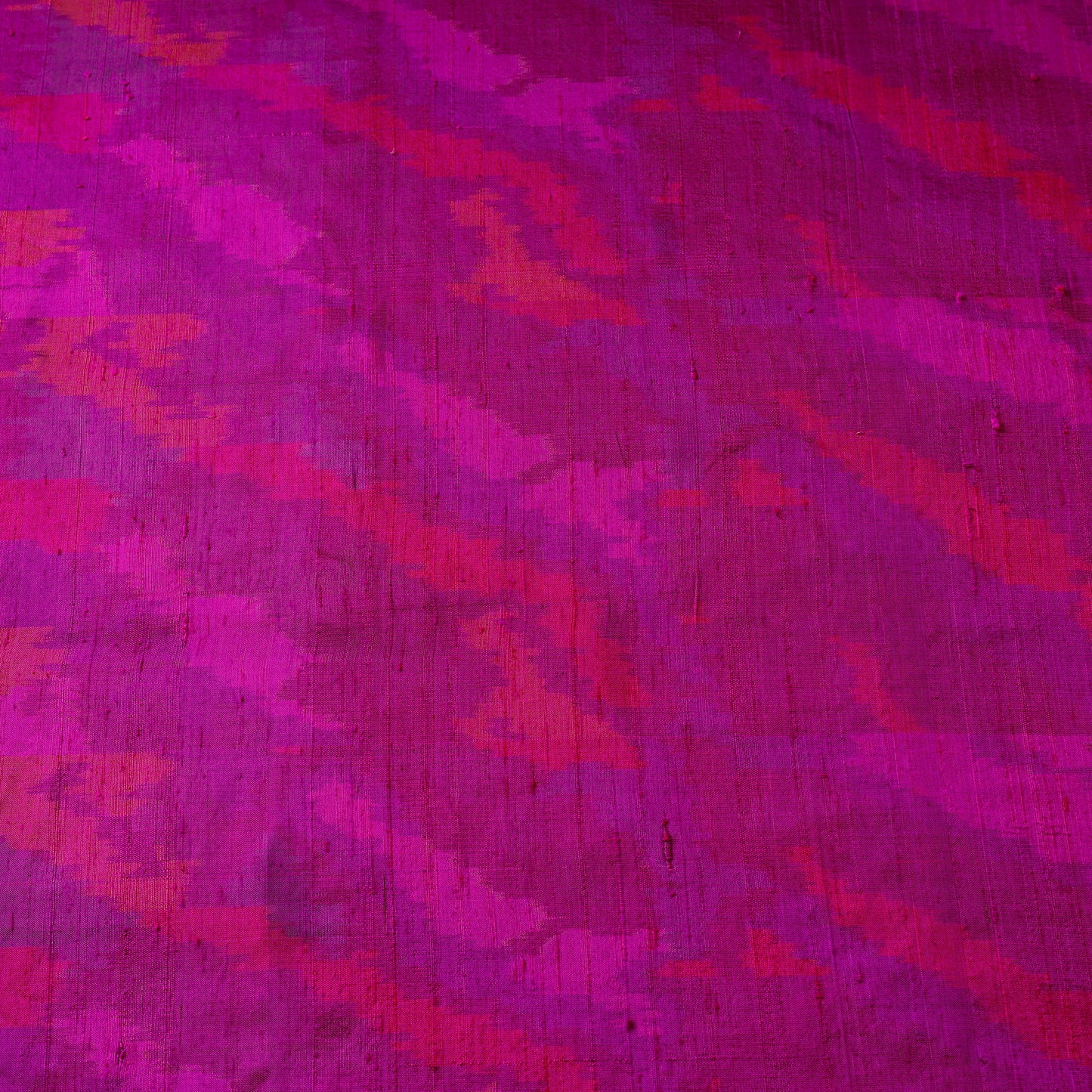Pink - pure handloom raw silk pochampally ikat fabric 15