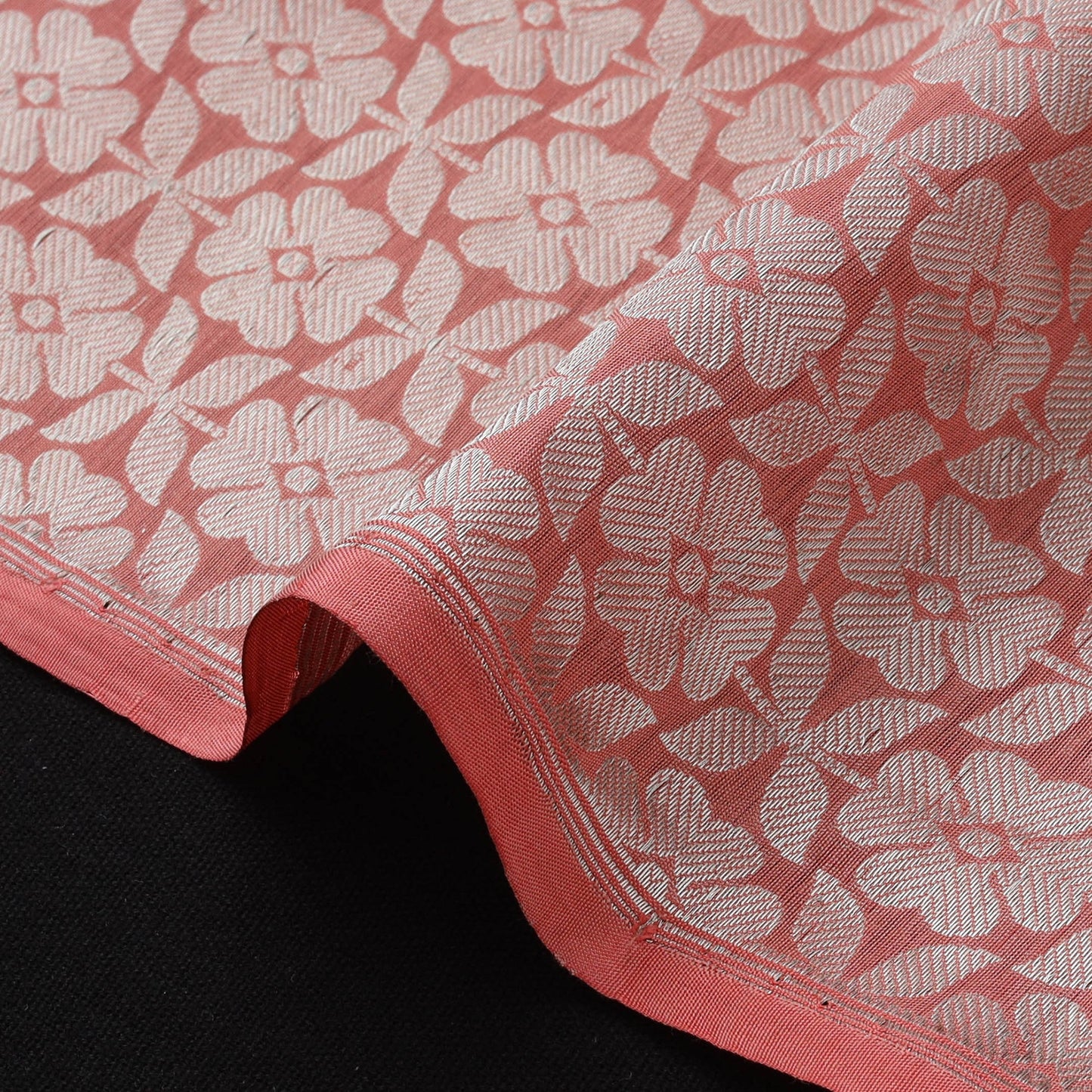 Pure handwoven silk cotton brocade banarasi fabric 06