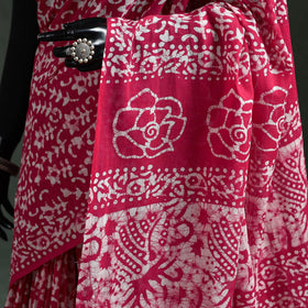 Pure mul cotton hand block batik print saree 47