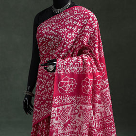 Pure mul cotton hand block batik print saree 47