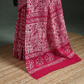 Pure mul cotton hand block batik print saree 47