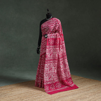 Pure mul cotton hand block batik print saree 47