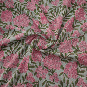 Pure mul cotton hand sanganeri fabric 03 - handcrafted