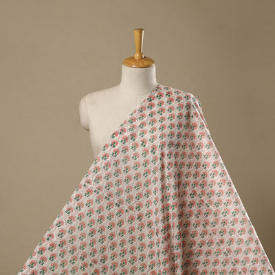 Pure mul cotton hand sanganeri fabric 11 - handcrafted