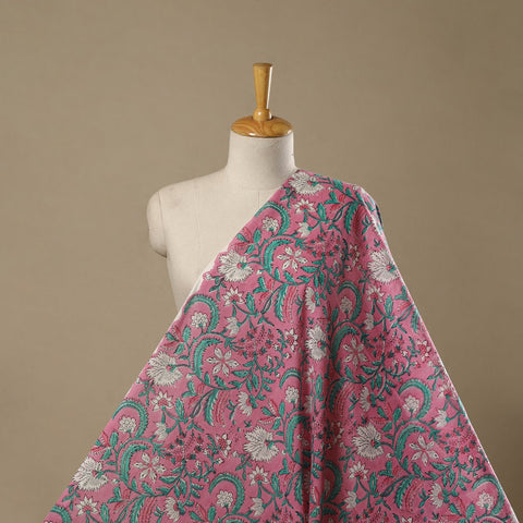 Pure mul cotton hand sanganeri fabric 17 - handcrafted