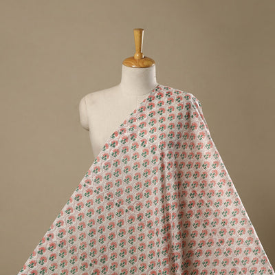 Pure mul cotton hand sanganeri fabric 11 - handcrafted