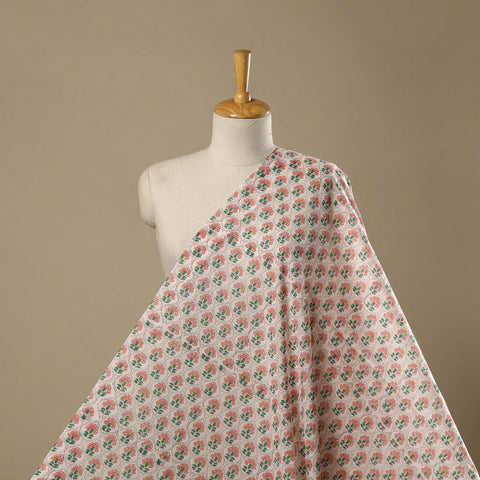 Pure mul cotton hand sanganeri fabric 11 - handcrafted