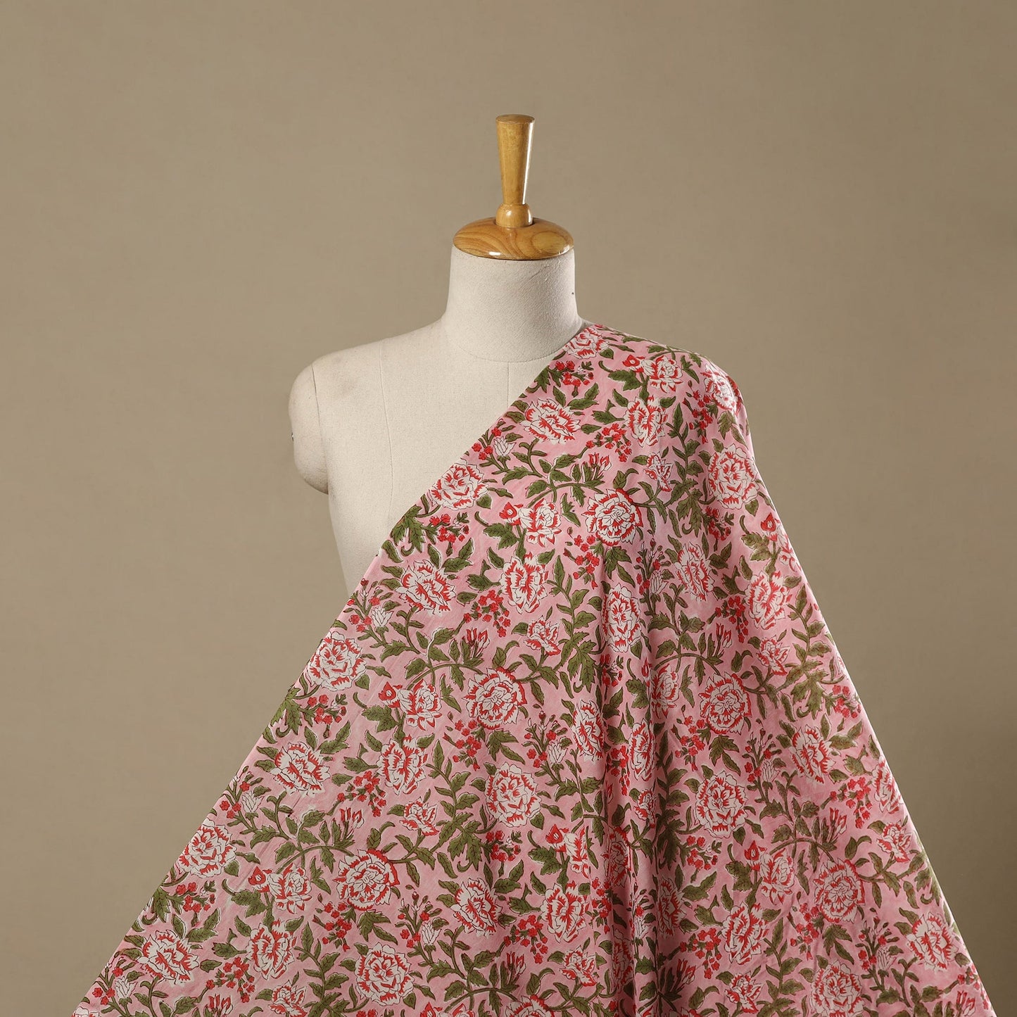 Pure mul cotton hand sanganeri fabric 13 - handcrafted