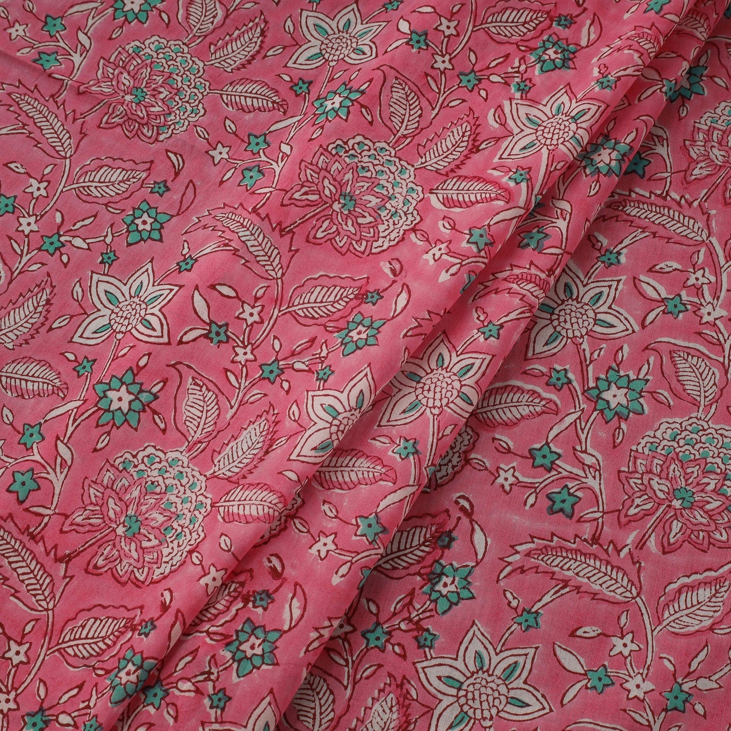 Pure mul cotton hand sanganeri fabric 14 - handcrafted