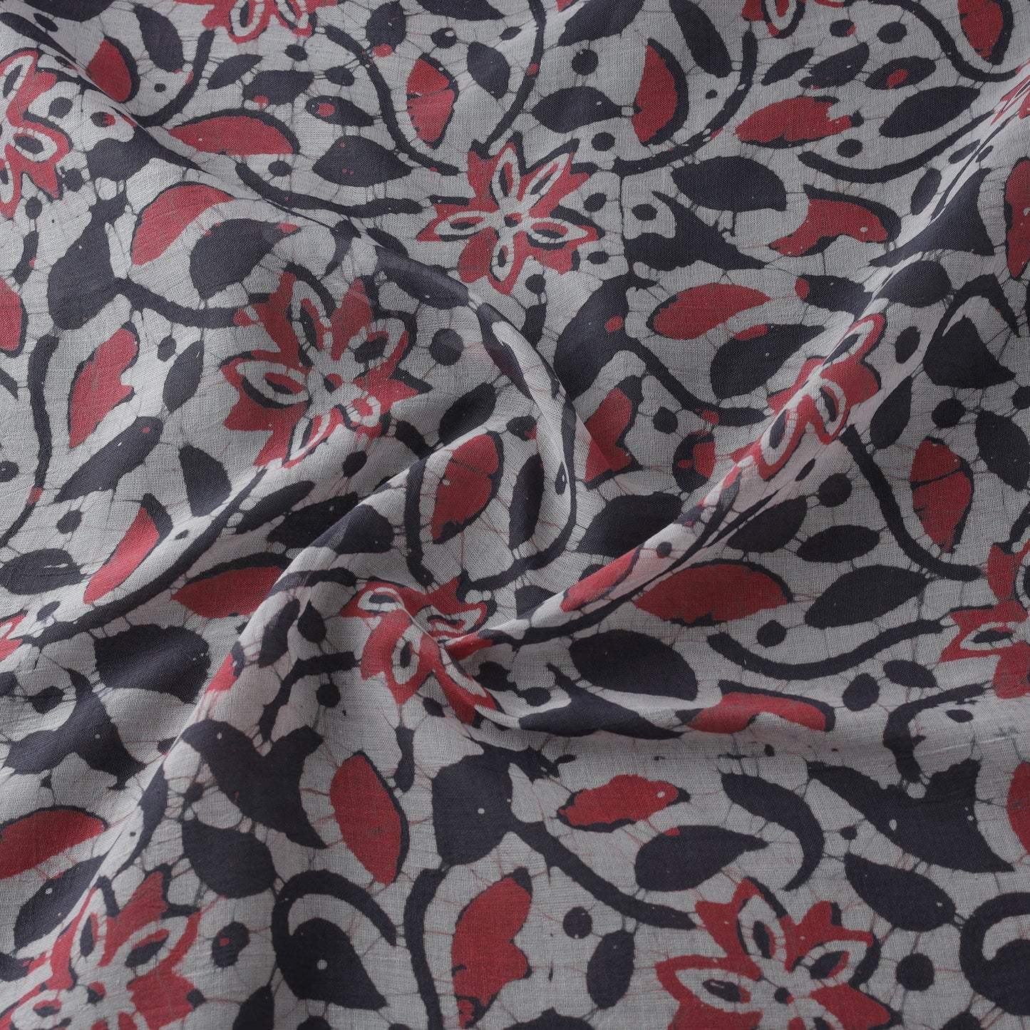 Pure mul cotton kutch hand block batik print fabric 03