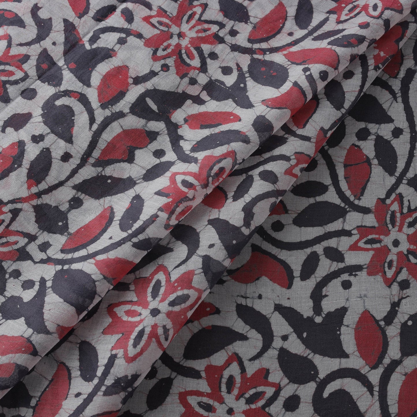Pure mul cotton kutch hand block batik print fabric 03