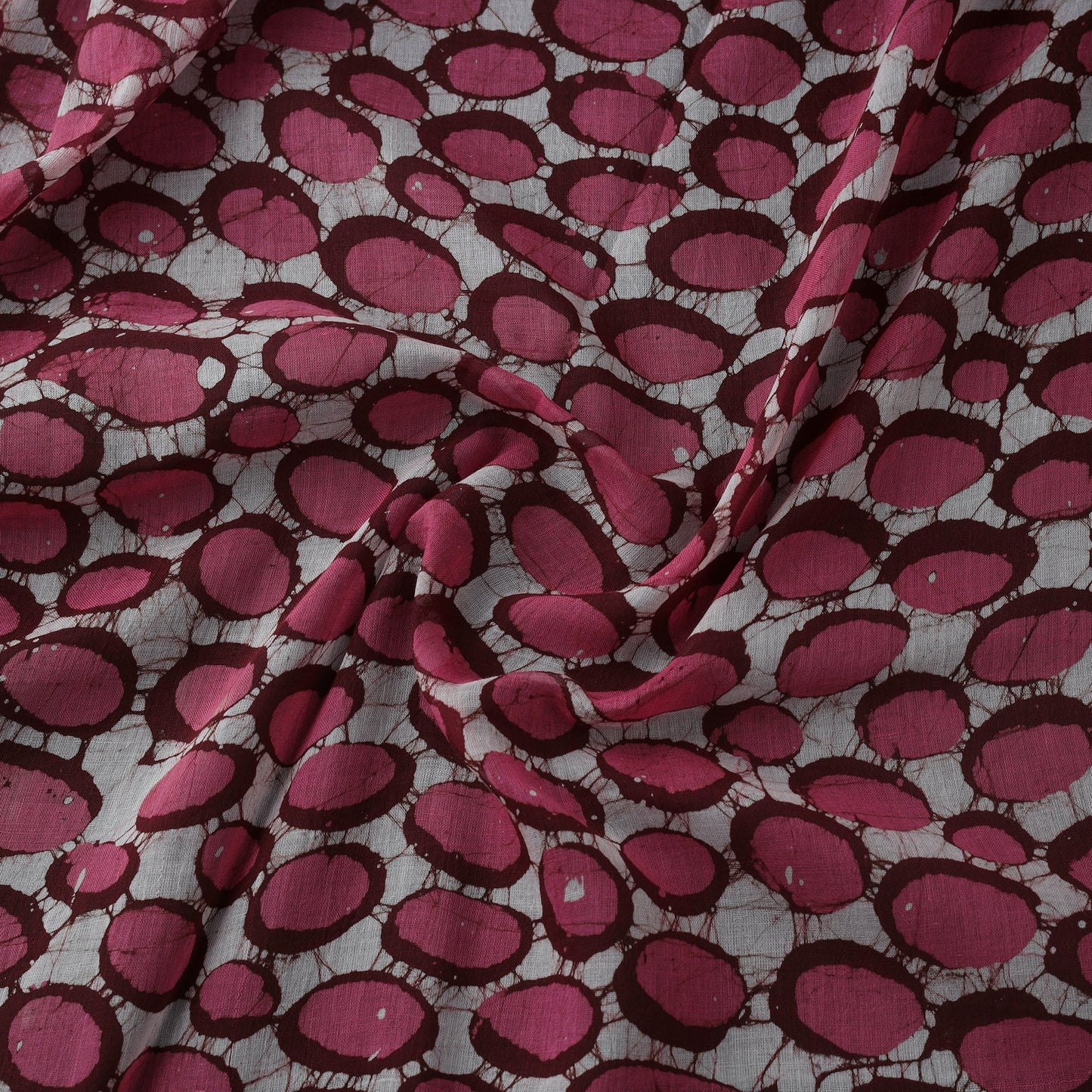 Pure mul cotton kutch hand batik fabric 06 - handcrafted