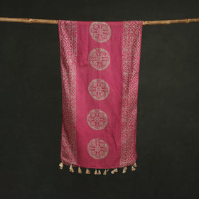 Pure mul cotton kutch hand block batik print stole