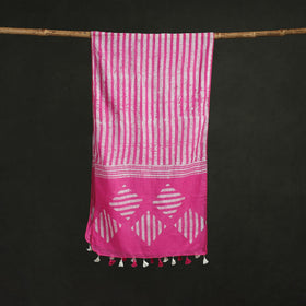 Pure mul cotton kutch hand block batik print stole