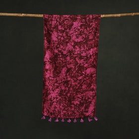 Pure mul cotton kutch hand block batik print stole