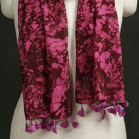 Pure mul cotton kutch hand block batik print stole
