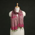 Pure mul cotton kutch hand block batik print stole