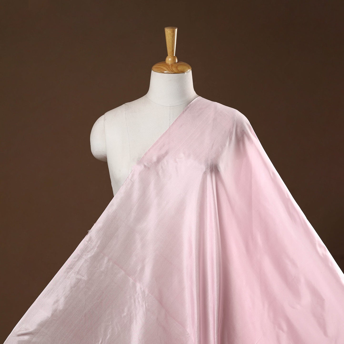 Pink - pure silk plain fabric 10 - handcrafted