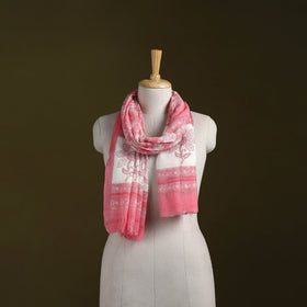 Pure wool hand sanganeri stole 22 - handcrafted