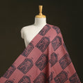 Pink - pure wool handloom natural dyed fabric 03