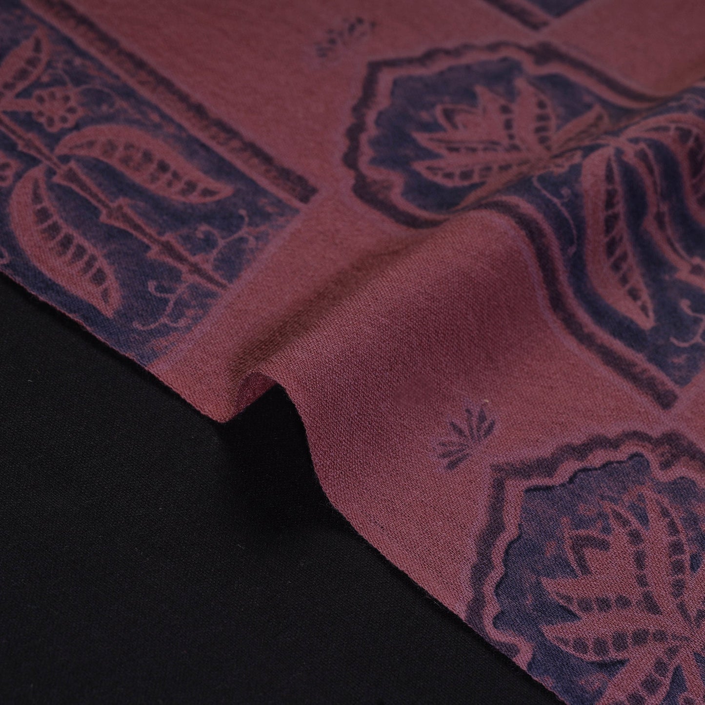 Pure wool handloom natural dyed ajrak fabric 11