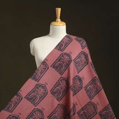 Pink - pure wool handloom natural dyed fabric 03