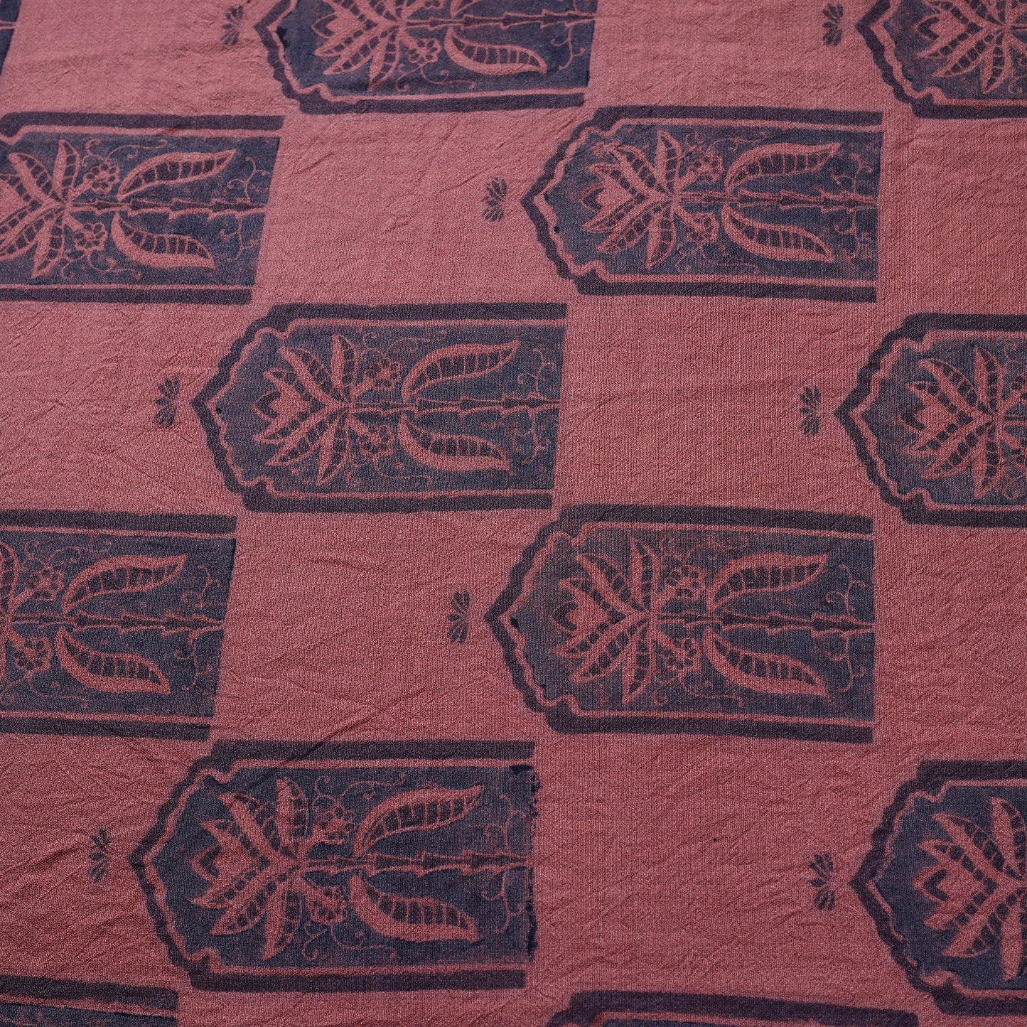 Pink - pure wool handloom natural dyed fabric 03