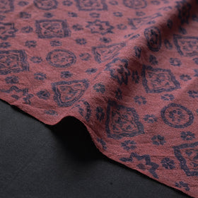 Pink - pure wool handloom natural dyed fabric 05