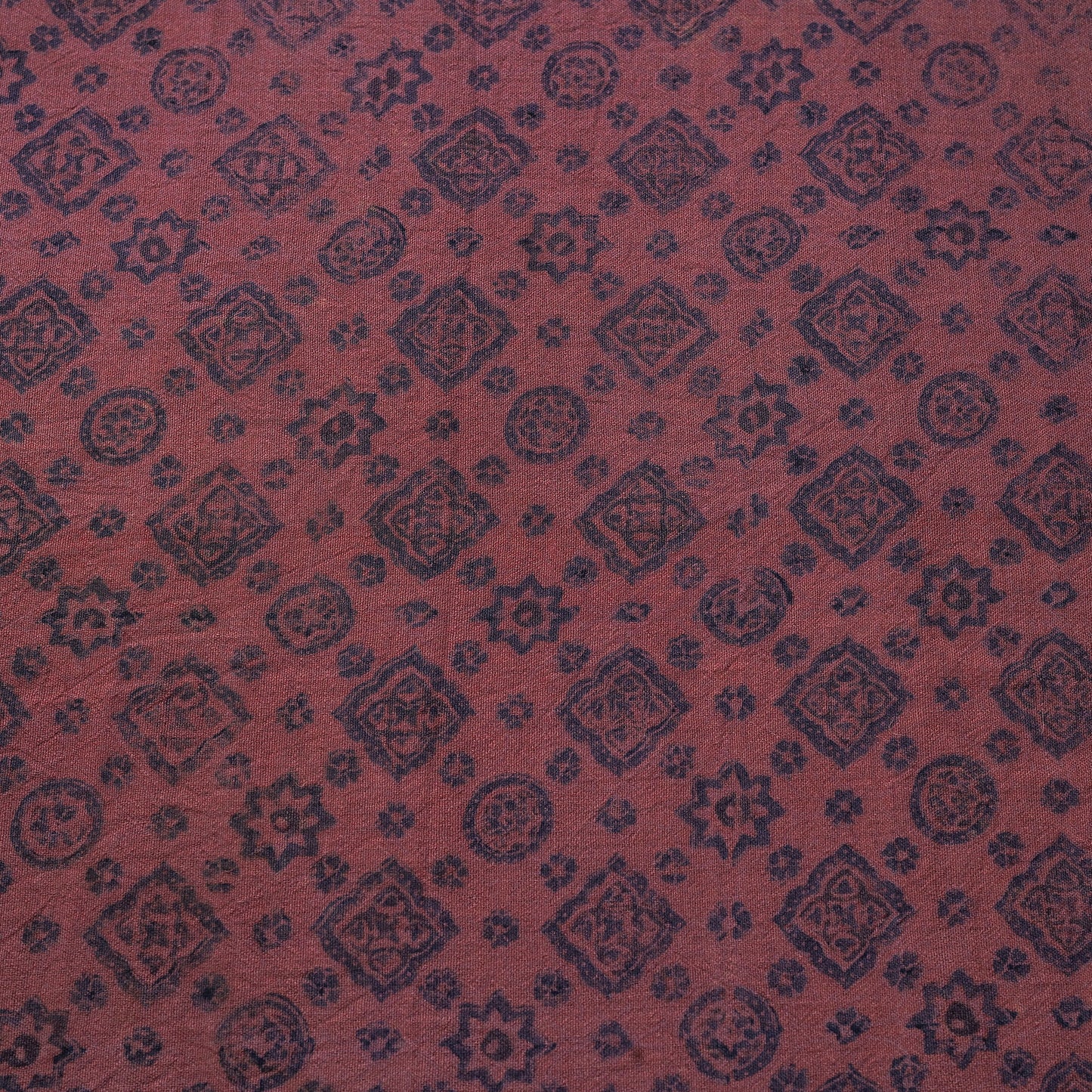 Pink - pure wool handloom natural dyed fabric 05