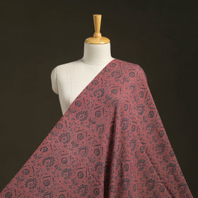 Pink - pure wool handloom natural dyed fabric 06