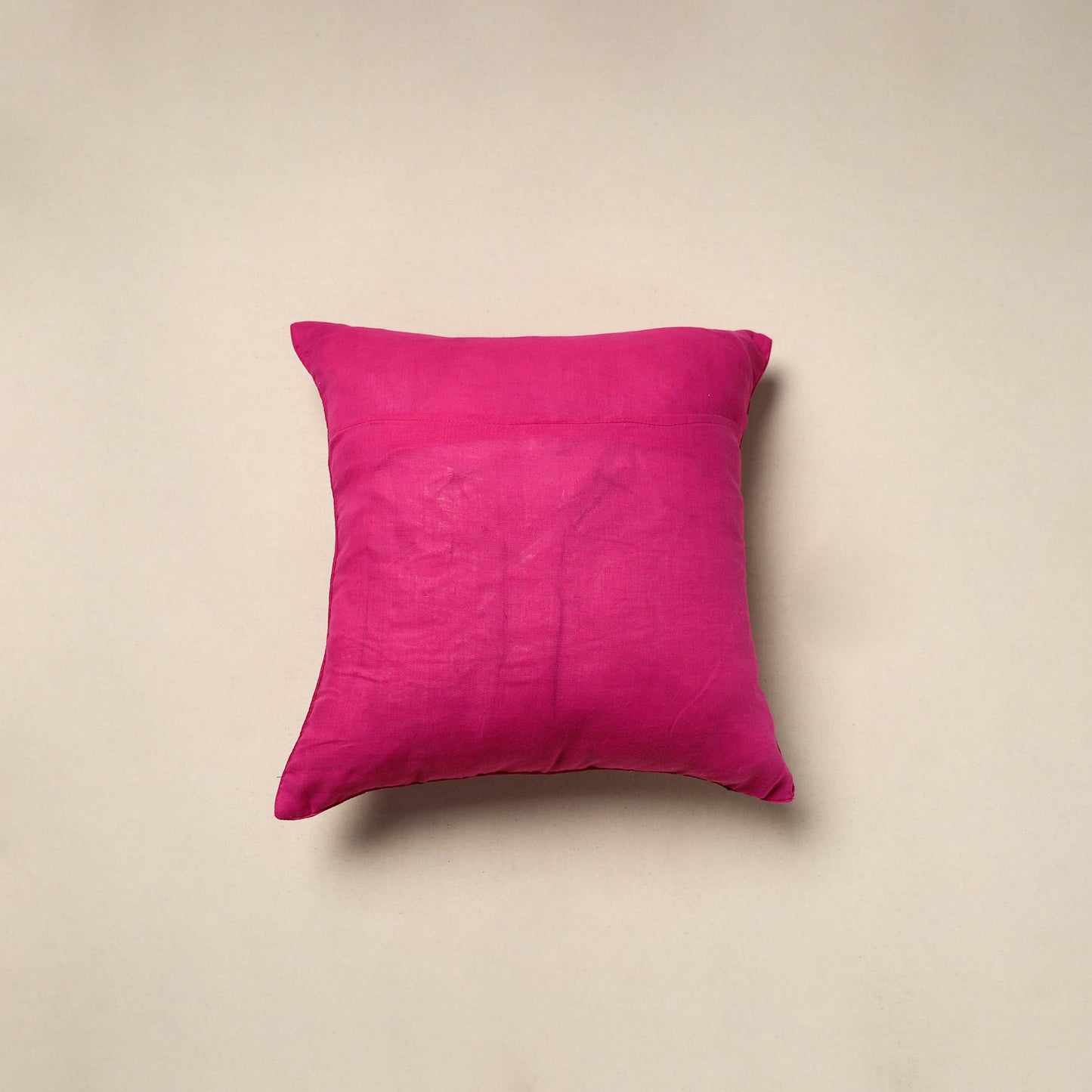 Quilted applique work cushion cover (16 x 16 in) 09